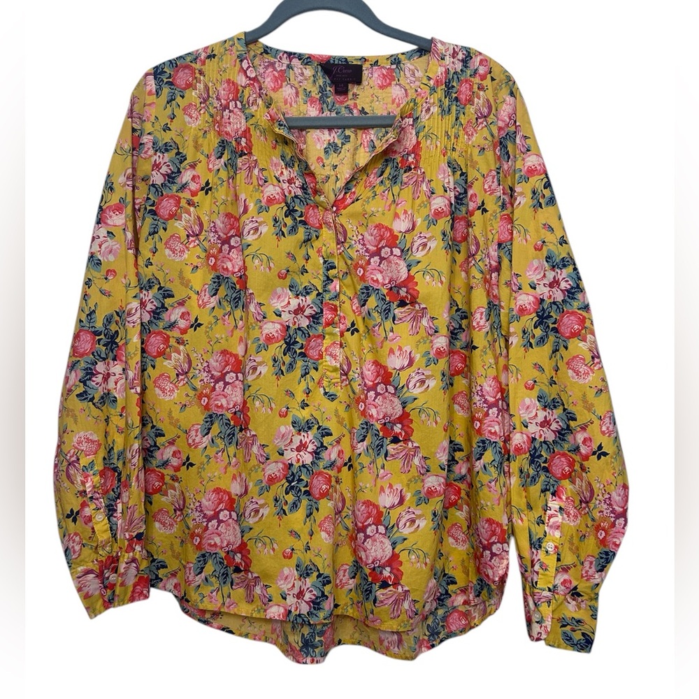 J. Crew Classic Popover Shirt in Liberty Magical Bouquet Size 14 100% Cotton